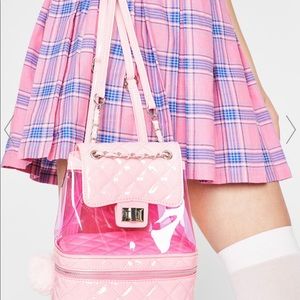 Sugar Thrillz Pink PVC Backpack Dolls Kill NWOT